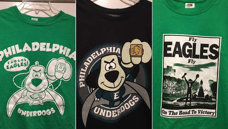 Illustration for article titled A Guide To Bootleg Eagles Super Bowl T-Shirts